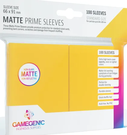 Gamegenic Sleeves Matte Prime Yellow (100 stuks)