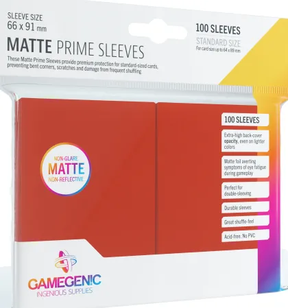 Gamegenic Sleeves Matte Prime Red (100 stuks)