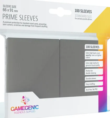 Gamegenic Sleeves Prime Dark Gray (100 stuks)