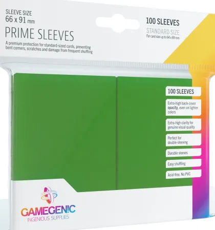 Gamegenic Sleeves Prime Green (100 stuks)