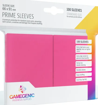 Gamegenic Sleeves Prime Pink (100 stuks)