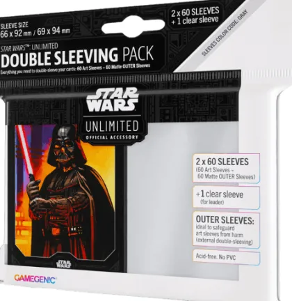 Gamegenic Star Wars: Unlimited - Double Sleeving Pack: Darth Vader (60 stuks)