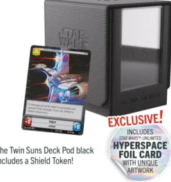 Gamegenic Star Wars: Unlimited - Twin Suns Deck Pod 100+: Black