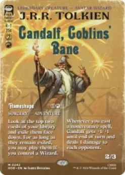 Gandalf, Goblins' Bane (#242) (foil) (borderless) - The Hobbit Varianten