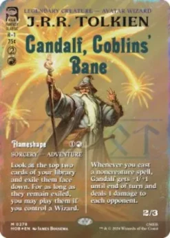 Gandalf, Goblins' Bane (#278) (surge foil) (borderless) - The Hobbit Varianten