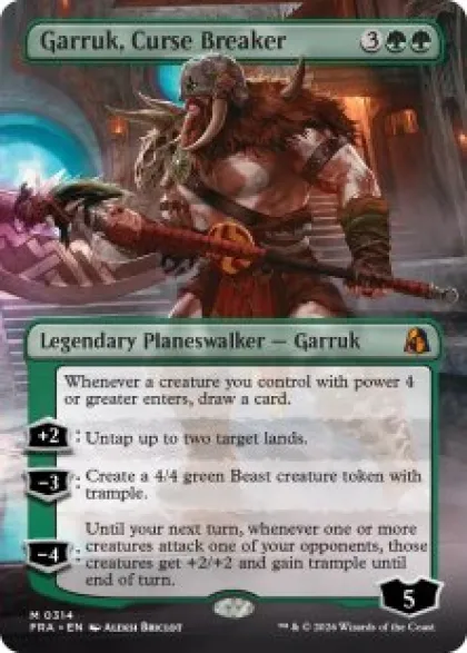 Garruk, Curse Breaker (foil) (borderless) - Reality Fracture Varianten