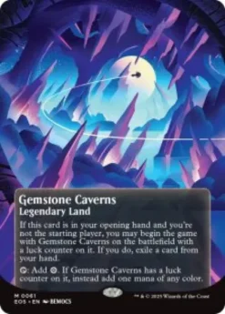 Gemstone Caverns (#61) (foil) (borderless) - Edge of Eternities Stellar Sights
