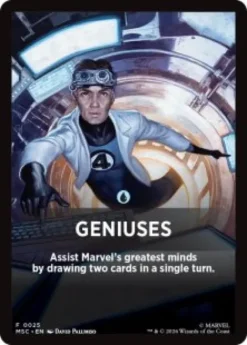 Geniuses front card - Marvel Super Heroes Commander