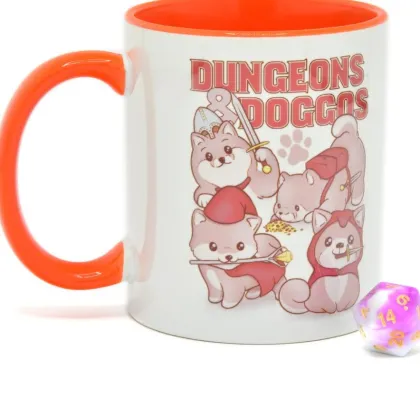 Glassstaff - Mug & Dice Gift Set: Dungeons & Doggos