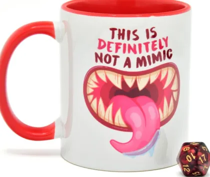 Glassstaff - Mug & Dice Gift Set: Not a Mimic