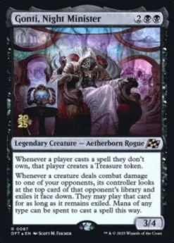 Gonti, Night Minister (foil) - Aetherdrift Prerelease Promo's