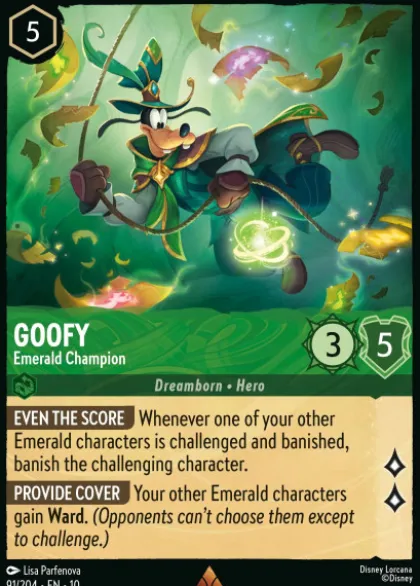 Goofy, Emerald Champion (foil) - Whispers