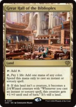 Great Hall of the Biblioplex - Secrets of Strixhaven Planeswalker Stamped