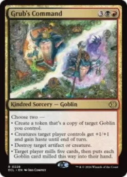 Grub's Command (foil) - Lorwyn Eclipsed Planeswalker Stamped