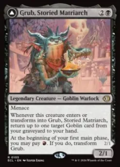 Grub, Storied Matriarch (foil) - Lorwyn Eclipsed Planeswalker Stamped