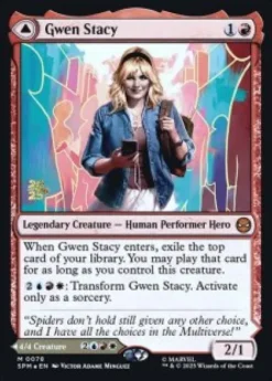Gwen Stacy (foil) - Marvel's Spider-Man Prerelease Promo's