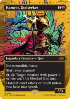 Hazoret, Godseeker (#546) (first-place foil) (borderless) - Aetherdrift First-Place Box Toppers