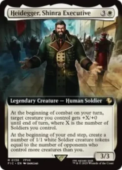 Heidegger, Shinra Executive (foil) (extended art) - Final Fantasy Commander Varianten