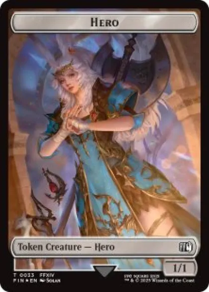 Hero token (#33) (surge foil) (1/1) - Final Fantasy