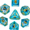 Hot Games - Liquid Dice Set: Eye Blue (7-delig)
