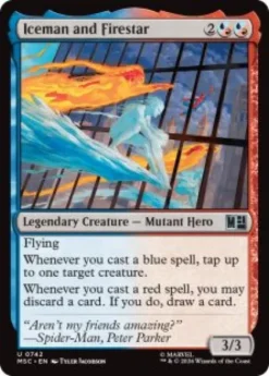 Iceman and Firestar (foil) - Marvel Super Heroes Commander