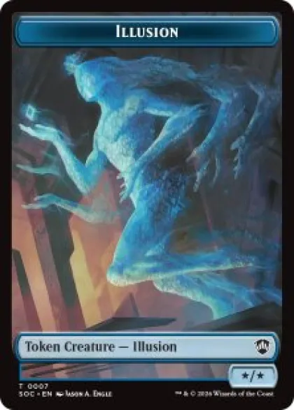 Illusion Token (foil) (*/*) - Secrets of Strixhaven Commander