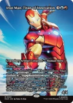 Iron Man, Titan of Innovation (#91) (foil) (borderless) - Marvel