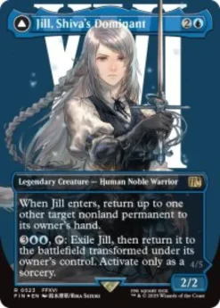 Jill, Shiva's Dominant (#523) (surge foil) (borderless) - Final Fantasy Varianten