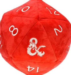 Jumbo D20 Plush Dungeons and Dragons - Red & White