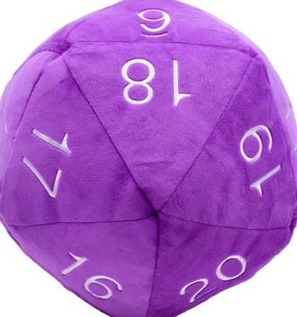Jumbo D20 Plush Purple