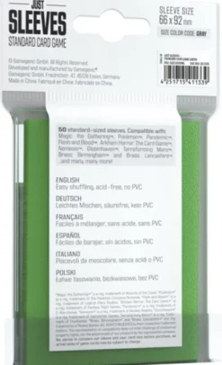 Just Sleeves - Standard Card Game Sleeves: Green (50 stuks)