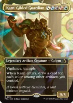 Karn, Gilded Guardian (borderless) - Reality Fracture Varianten