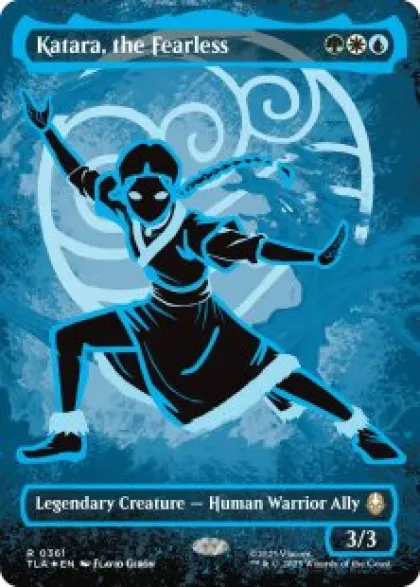Katara, the Fearless (#361) (Neon Ink) (foil) (borderless) - Avatar: The Last Airbender Varianten