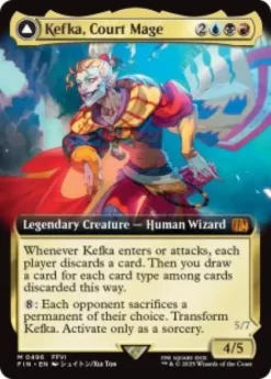 Kefka, Court Mage (#496) (foil) (extended art) - Final Fantasy Varianten