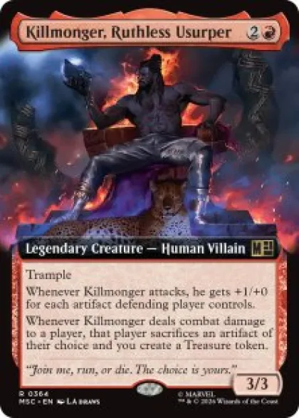 Killmonger, Ruthless Usurper (extended art) - Marvel Super Heroes Commander Varianten