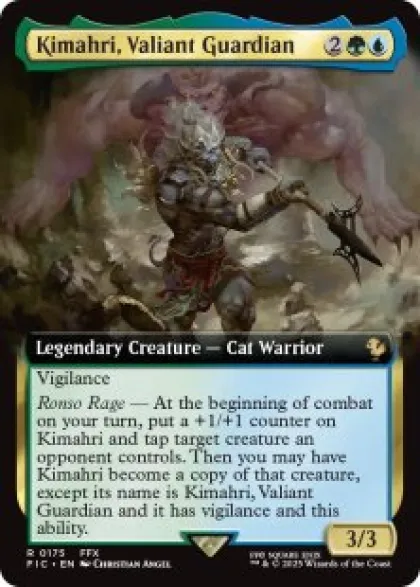 Kimahri, Valiant Guardian (foil) (extended art) - Final Fantasy Commander Varianten