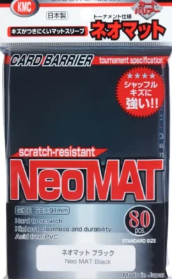 KMC Sleeves Neo Matte Black (80 stuks)
