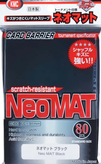 KMC Sleeves Neo Matte Black (80 stuks)