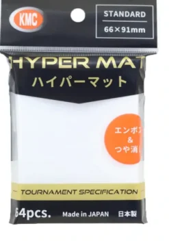 KMC - Standard Sleeves Hyper Matte: White 66 x 91 mm (64 stuks)