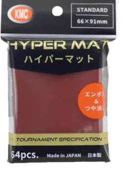 KMC - Standard Sleeves Hyper Matte: Red 66 x 91 mm (64 stuks)