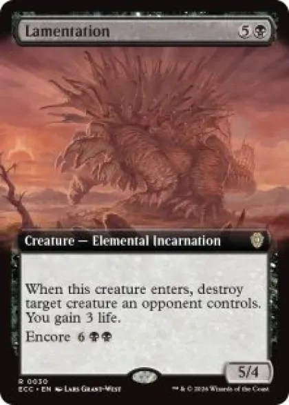 Lamentation (extended art) - Lorwyn Eclipsed Commander Varianten