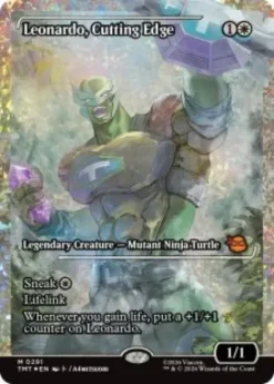 Leonardo, Cutting Edge (#291) (fracture foil) (showcase) - Teenage Mutant Ninja Turtles Varianten