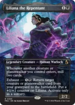 Liliana the Repentant (foil) (borderless) - Reality Fracture Varianten
