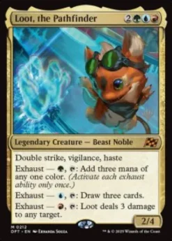 Loot, the Pathfinder (foil) - Aetherdrift Planeswalker Stamped