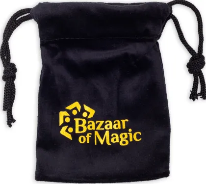 Luxe dobbelsteenzakje Bazaar of Magic & Spellenwinkel.nl (Zwart met goud)