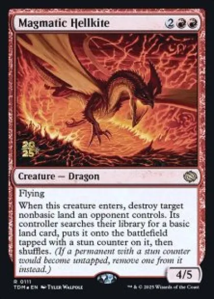 Magmatic Hellkite (foil) - Tarkir: Dragonstorm Prerelease Promo's