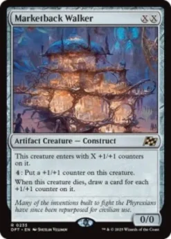 Marketback Walker (foil) - Aetherdrift Planeswalker Stamped