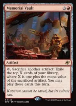 Memorial Vault (foil) - Edge of Eternities Planeswalker Stamped
