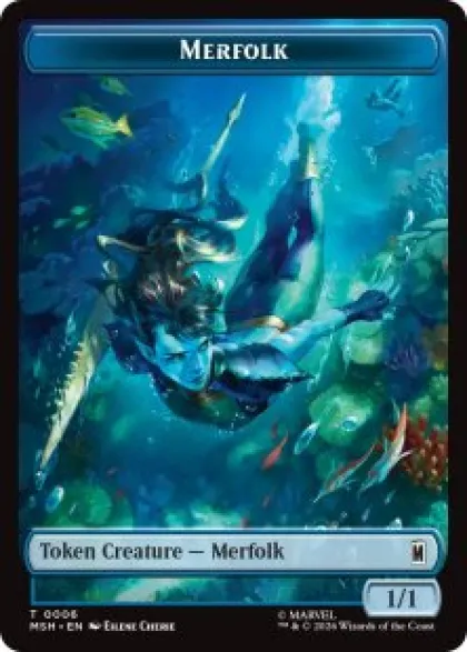 Merfolk token (1/1) - Marvel Super Heroes