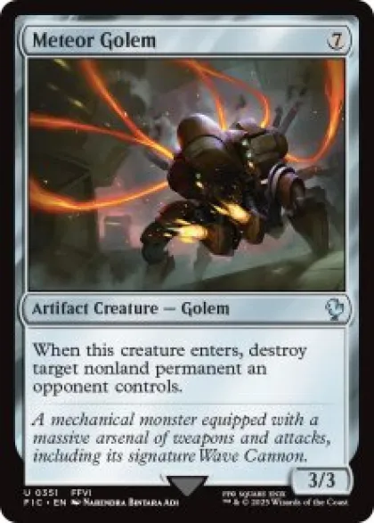 Meteor Golem (surge foil) - Final Fantasy Commander